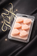 Marshmallow & White Peach Wax Melts – Strong Scented Double Heart Clamshell | Sweet Fruity Home Fragrance UK