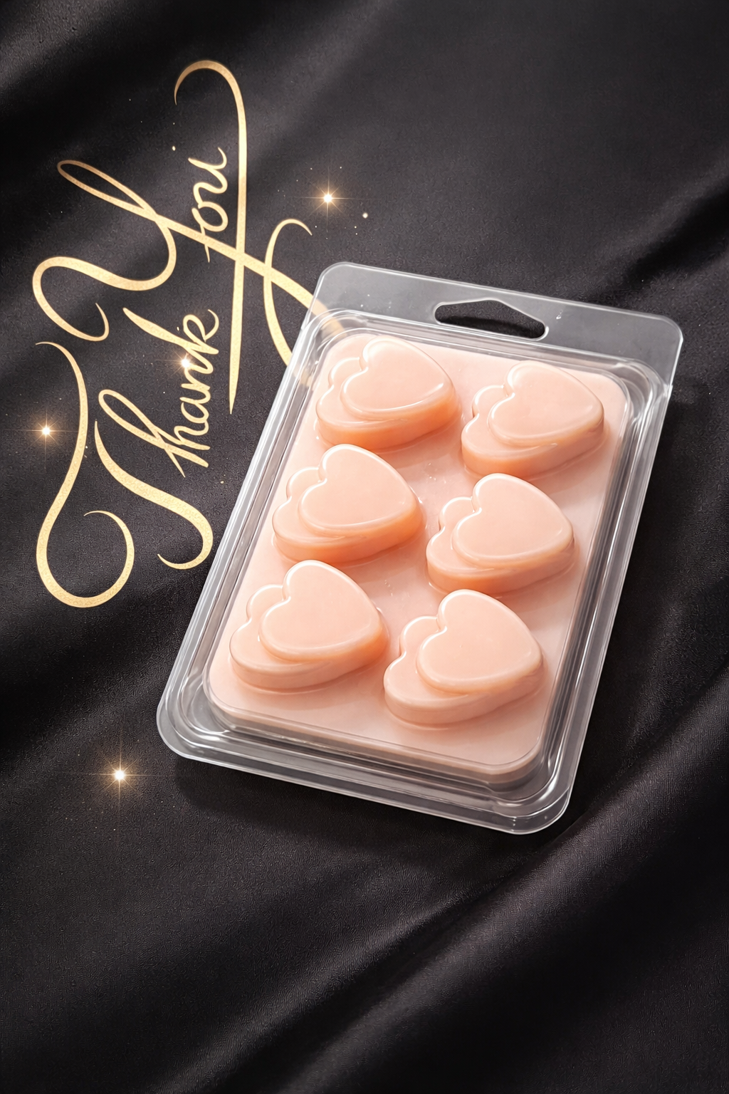 Marshmallow & White Peach Wax Melts – Strong Scented Double Heart Clamshell | Sweet Fruity Home Fragrance UK