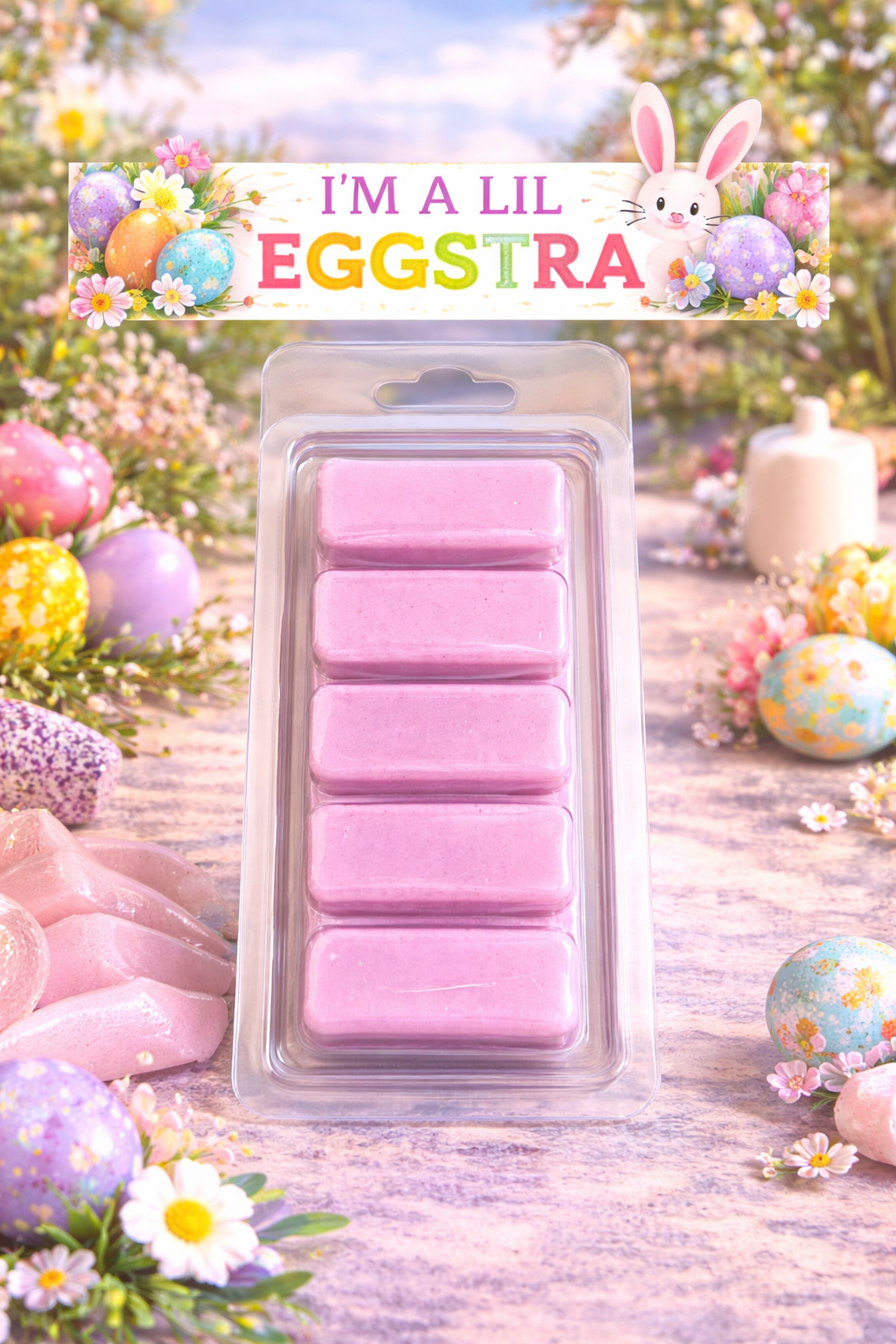 I’m A Lil Eggstra Wax Melts – Strong Scented 5 Cell Snap Bar | Sweet Easter Home Fragrance UK