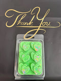 Pop Wax Melts – Strong Scented 6 Double Heart Clamshell | Sweet Fresh Candy Home Fragrance UK