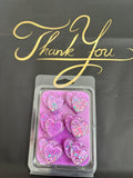 Unicorn Farts Wax Melts – Strong Scented 6 Double Heart Clamshell | Sweet Fruity Candy Home Fragrance UK