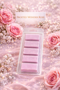 Frosted Wonder Rose Wax Melts – Strong Scented 5 Cell Snap Bar | Sweet Floral Home Fragrance UK