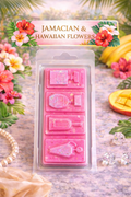 Jamaican & Hawaiian Flowers Wax Melts – Strong Scented Perfume Style Clamshell | Tropical Floral Home Fragrance UK