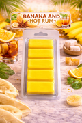 Banana & Hot Rum Wax Melts – Strong Scented 5 Cell Snap Bar | Sweet Spiced Home Fragrance UK