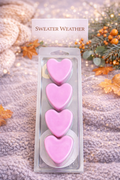 Sweater Weather Wax Melts – Strong Scented 4 Heart Clamshell | Cosy Fresh Autumn Home Fragrance UK