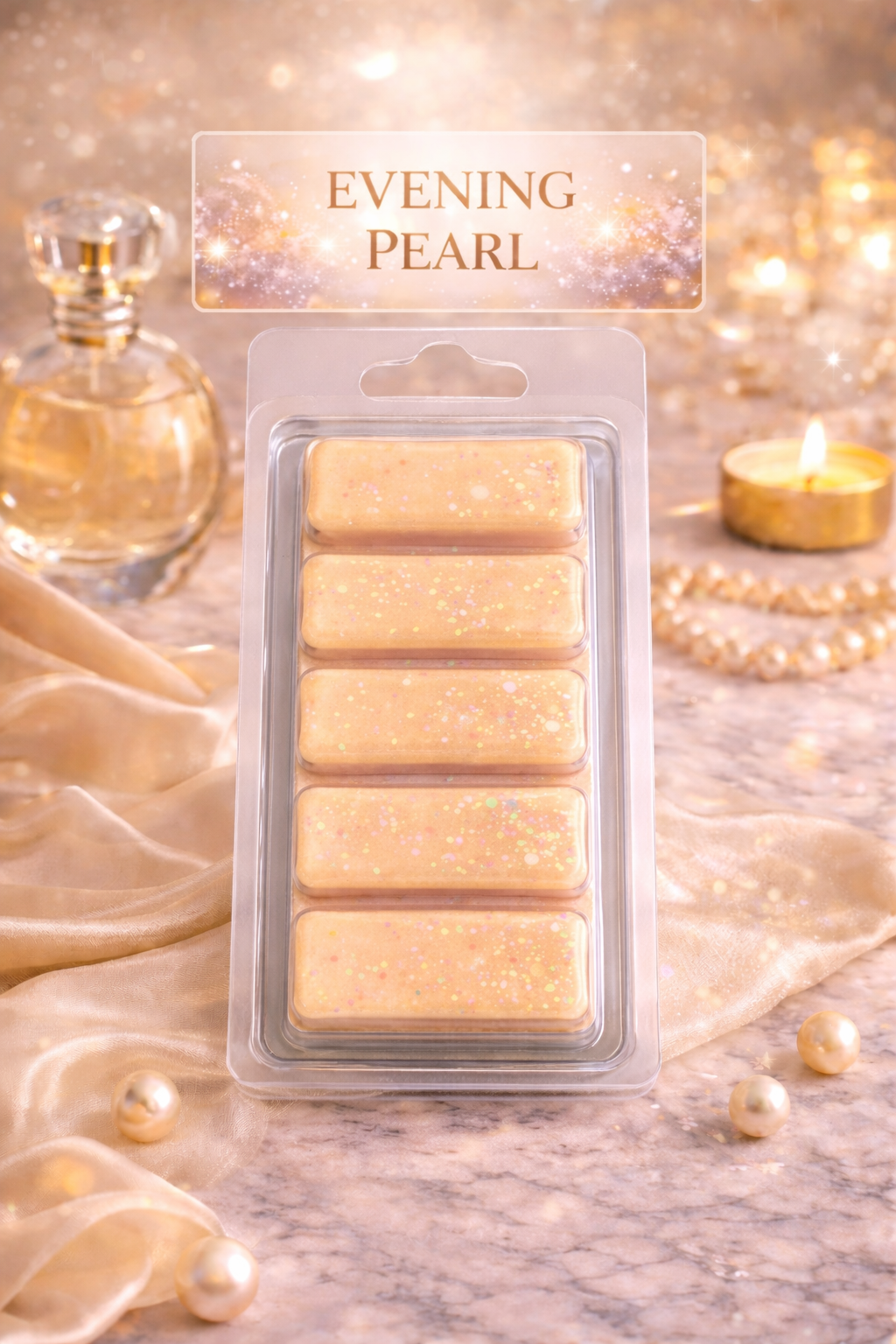 Evening Pearl Wax Melts – Strong Scented 5 Cell Snap Bar | Soft Luxury Home Fragrance UK